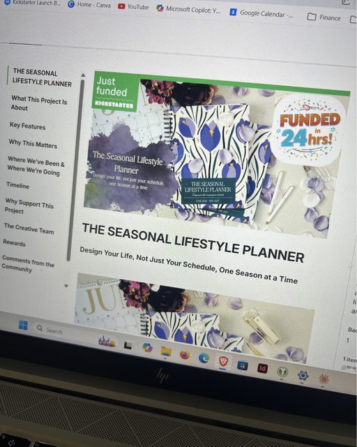 Screenshot of the Hidden Lane Paper Kickstarter campaign showing it fully funded